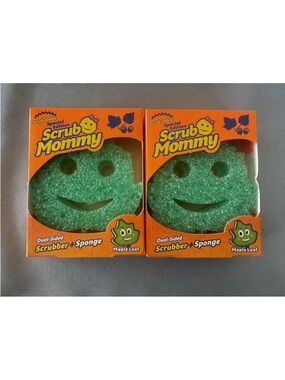 2 New Scrub Daddy Mommy Special Edition Dual-Sided Green Maple Leaf Scrubber